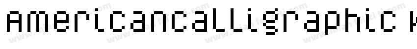 AmericanCalligraphic W01 Rg字体转换